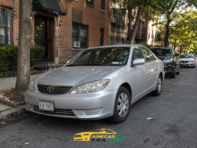 Toyota parked by the curb