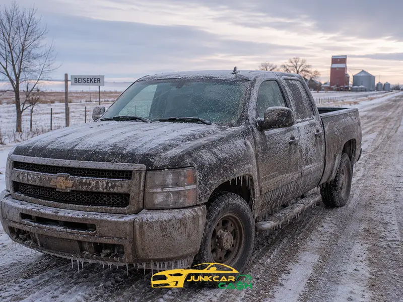 Rural Roads and Prairie Winters Wear Down Beiseker Vehicles