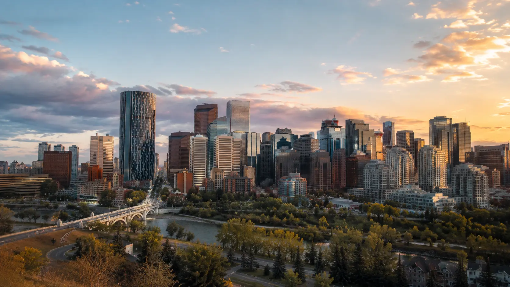 Calgary, Alberta skyline, home base of Junk Car For Cash