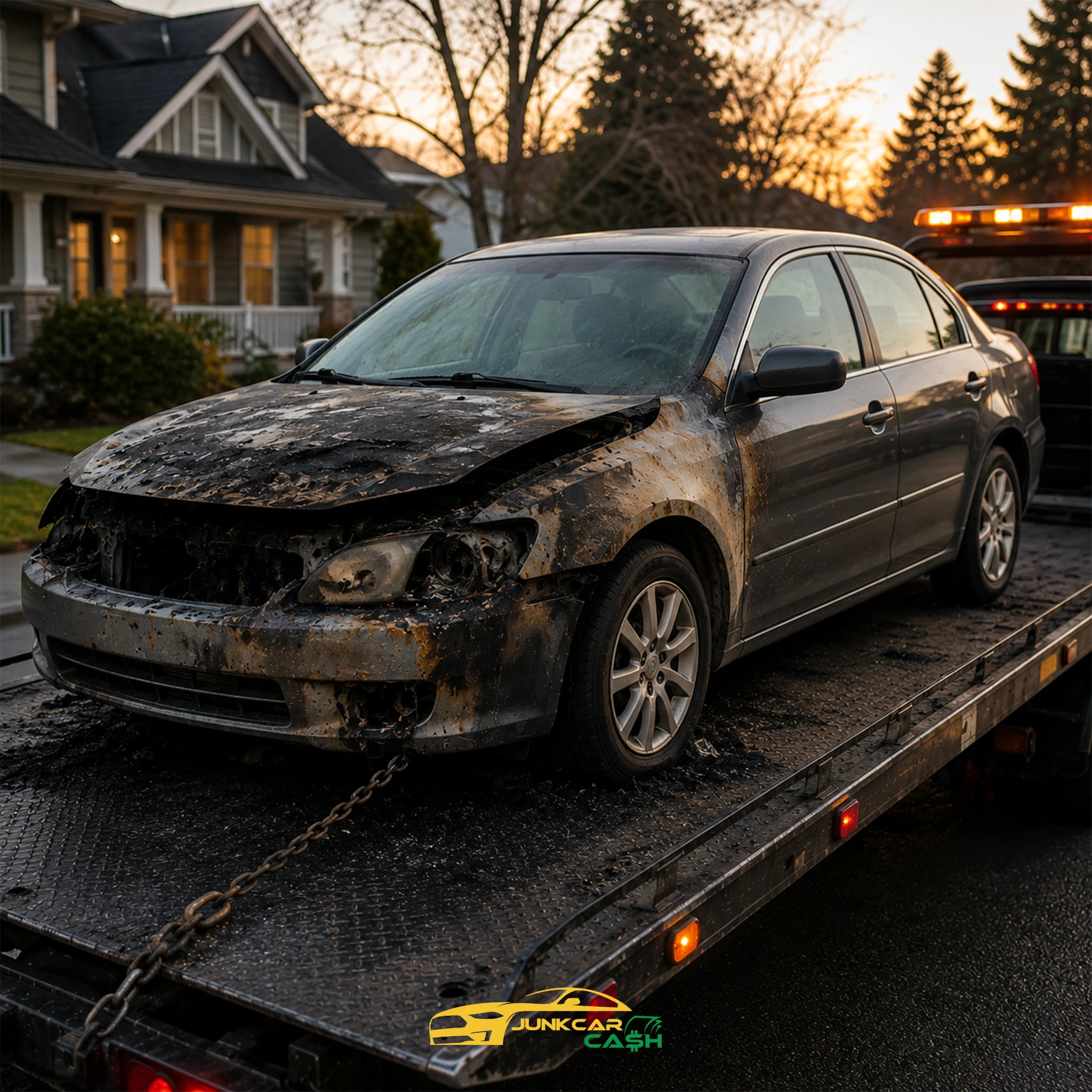 sell a fire-damaged car