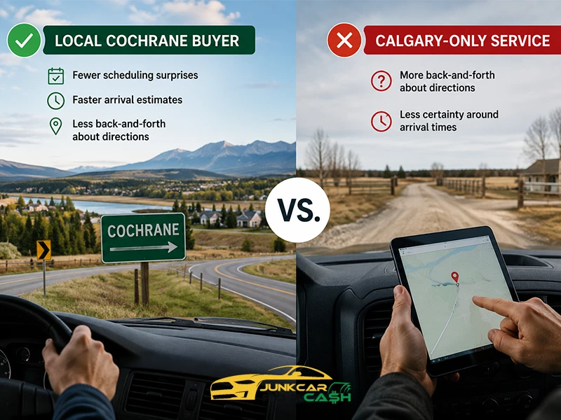 Local Cochrane Buyer vs. a Calgary-Only Service